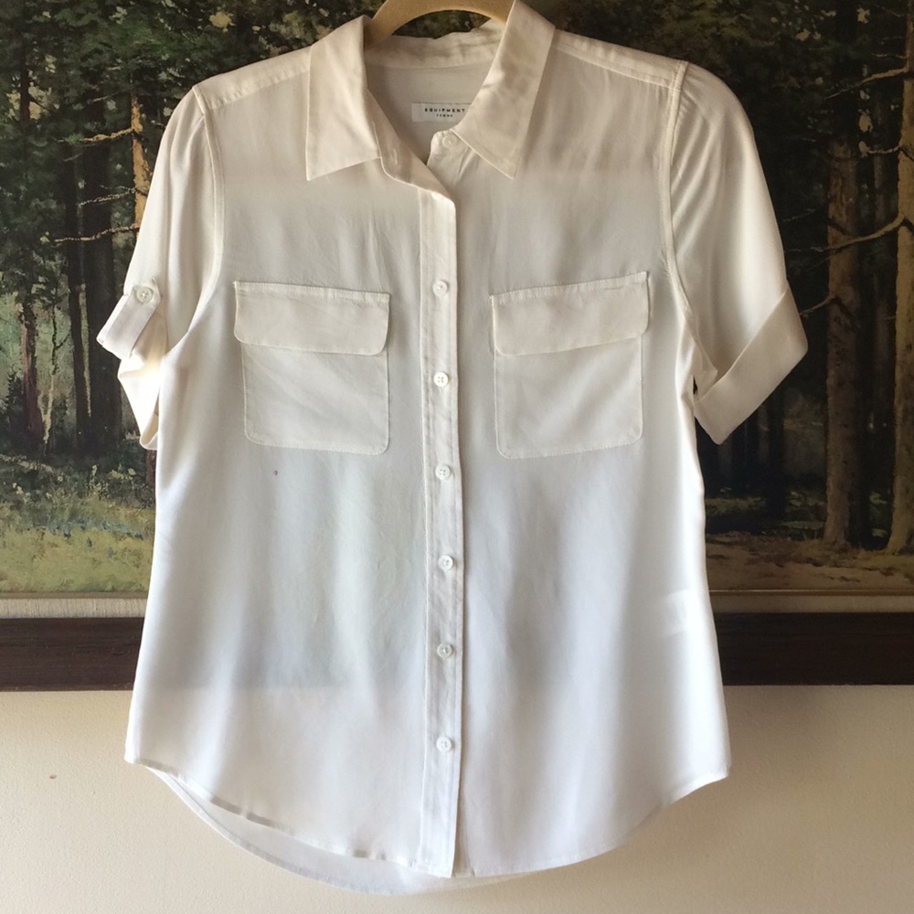Equipment White button up shirt